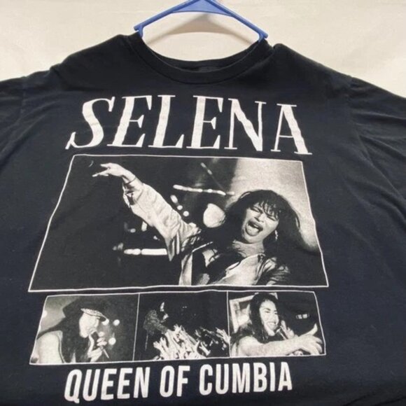 Selena Graphic T-Shirt Men's XL Unisex Black Queen Of Cumbia Short Sleeve Cotton - Picture 4 of 4